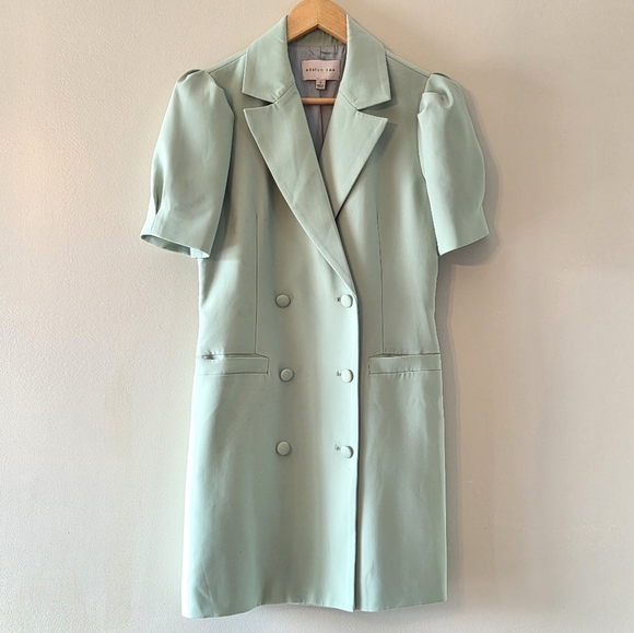 Adelyn Rae Rita Blazer Casual Professional Mini Green Women's Dress Size Small - Picture 7 of 13
